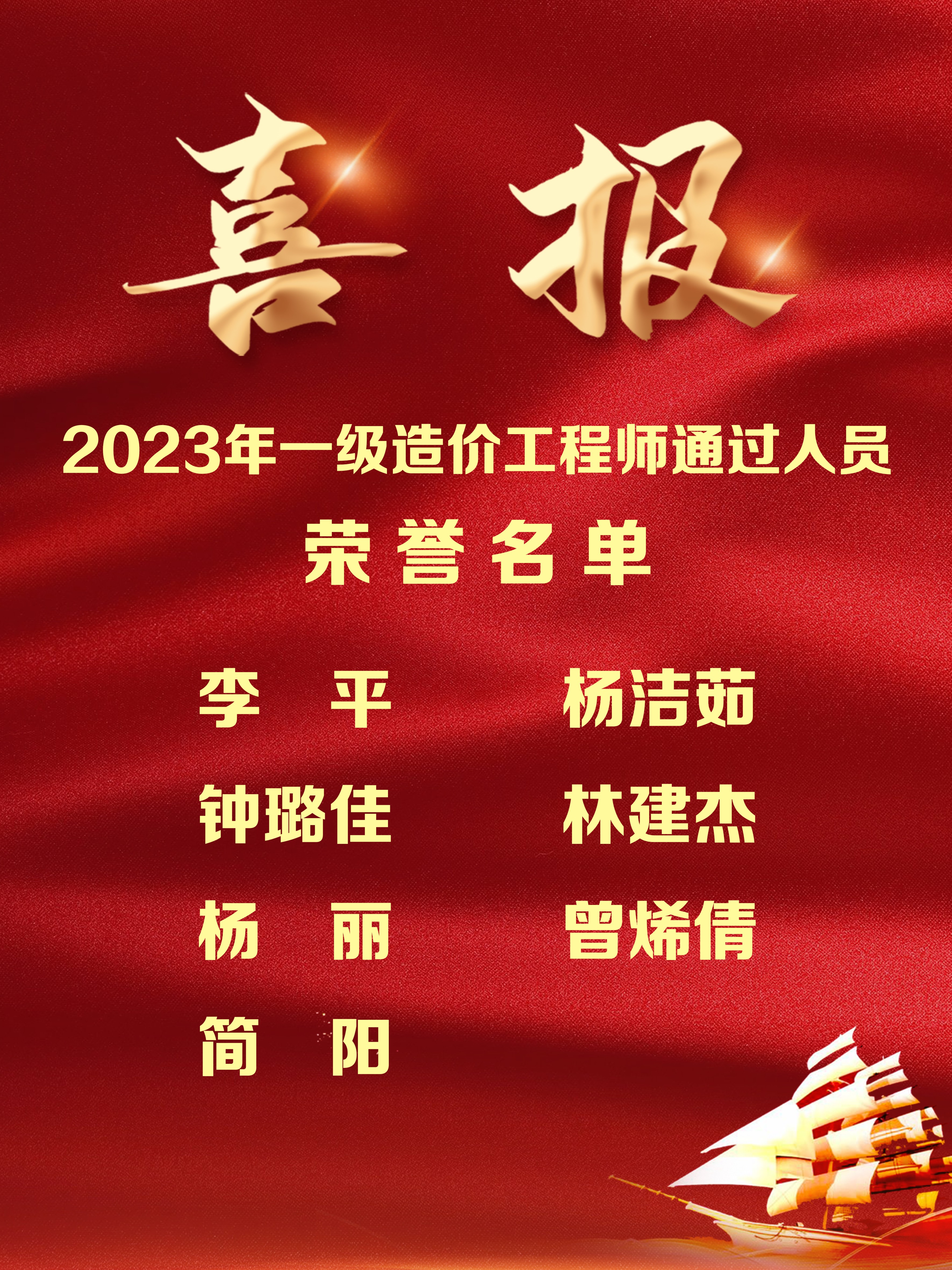 喜報(bào)！熱烈祝賀我司多名員工通過(guò)一級(jí)造價(jià)工程師考試！